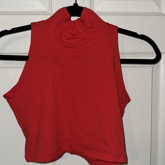 U.S.A. Crop Top Size L Color Orange - Picture 2 of 8